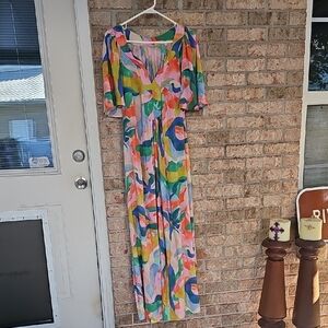 Easel Los Angeles Abstract Maxi Dress - Multicolor